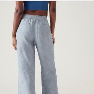 Athleta Retreat Linen Wide Leg Pants NWOT